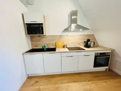 Cuisine ou kitchenette dans l'établissement Le Loft - Entre Loire et Chateau Royal - Manoir de la Concorde