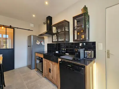 Cuisine ou kitchenette dans l'établissement La Maison du Vigneron