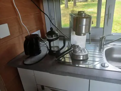 Cuisine ou kitchenette dans l'établissement tiny house