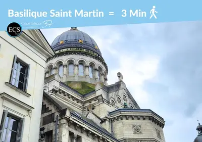 Plan de l'établissement 3 Central Tours Bleu - Proche de tous commerces