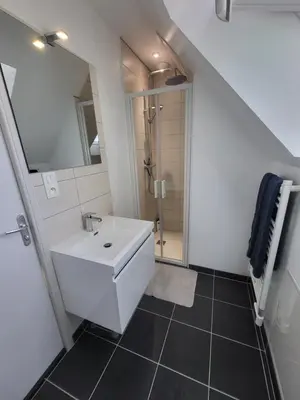 Salle de bains dans l'établissement Maison moderne 180 m2, à 10 min du Circuit des 24h du Mans