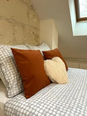 Un ou plusieurs lits dans un hébergement de l'établissement Terracotta - Quai de la Loire - Cozy