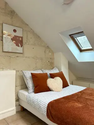 Un ou plusieurs lits dans un hébergement de l'établissement Terracotta - Quai de la Loire - Cozy