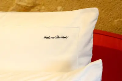Un ou plusieurs lits dans un hébergement de l'établissement Chambre Chinon