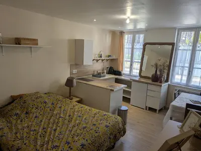 Cuisine ou kitchenette dans l'établissement Studio cosy