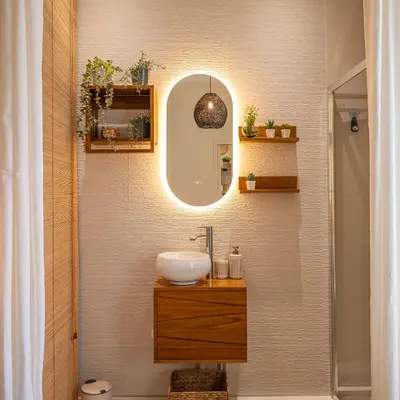 Salle de bains dans l'établissement L'Onyvera