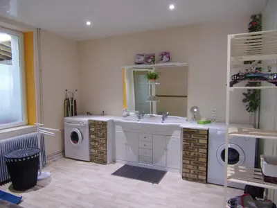 Salle de bains dans l'établissement Gite de la Closerie