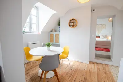 Coin salon dans l'établissement AU VINCI Appartement 4 personnes