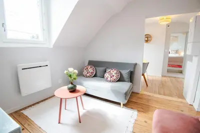 Coin salon dans l'établissement AU VINCI Appartement 4 personnes