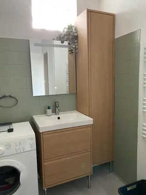 Salle de bains dans l'établissement Appartement T3