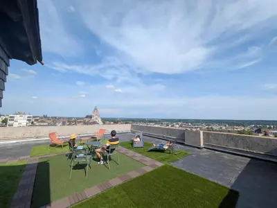 Balcon ou terrasse dans l'établissement Le Donjon Beauvoir - appartement insolite au centre de Blois
