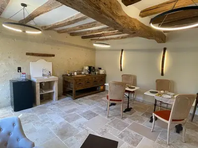 Cuisine ou kitchenette dans l'établissement Chambre Saumur