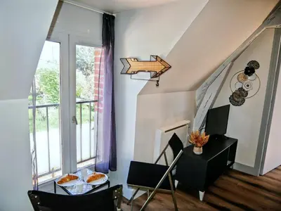 Coin salon dans l'établissement Tranquillité, Parking, Proche Châteaux de la Loire