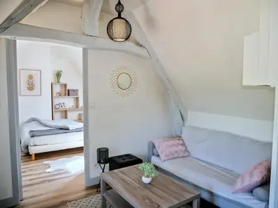 Un ou plusieurs lits dans un hébergement de l'établissement Tranquillité, Parking, Proche Châteaux de la Loire