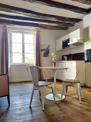 Cuisine ou kitchenette dans l'établissement Large new studio, charming and quiet, historical center