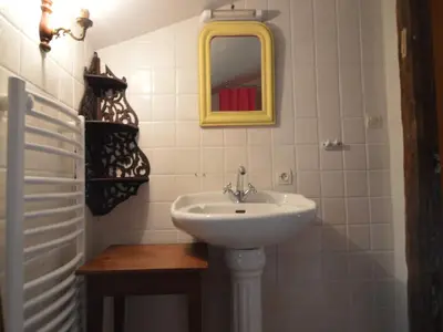 Salle de bains dans l'établissement Holiday Home in Thurageau with Private Pool