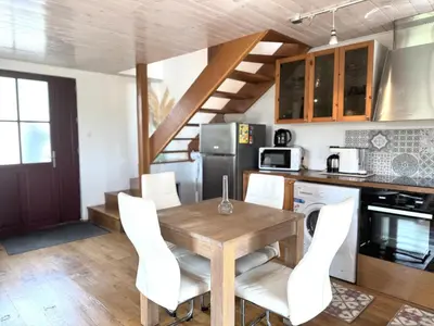 Cuisine ou kitchenette dans l'établissement La Grange de Montrésor