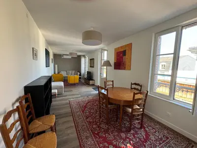 Coin salon dans l'établissement Luxury apartment for 4 people
