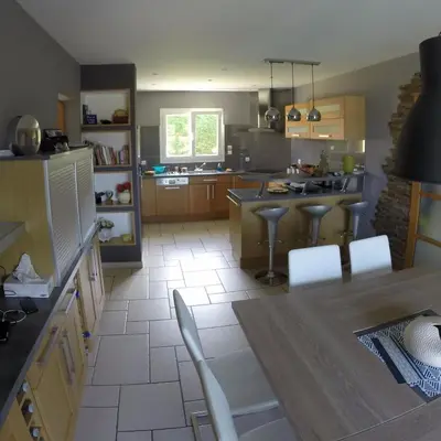 Cuisine ou kitchenette dans l'établissement Villa blue Velvet
