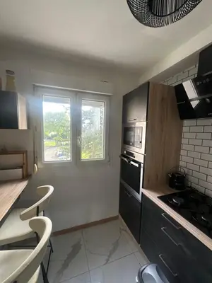Cuisine ou kitchenette dans l'établissement Centre ville