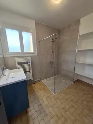 Salle de bains dans l'établissement À la campagne