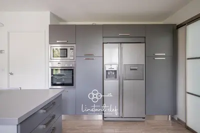 Cuisine ou kitchenette dans l'établissement Havre familial avec piscine à deux pas du Mans