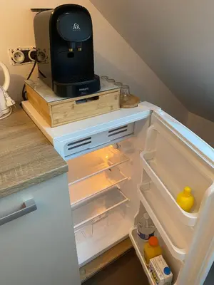 Cuisine ou kitchenette dans l'établissement Appartement proche de l'entrée des 24h