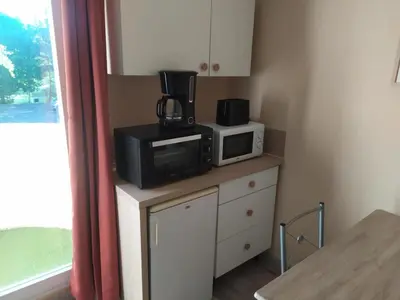 Cuisine ou kitchenette dans l'établissement T1 Chaleureux TOURS 2 couchages