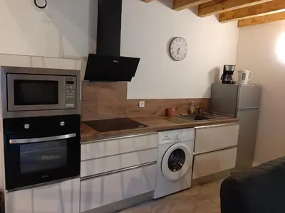 Cuisine ou kitchenette dans l'établissement Gîte de campagne 4 ou 5 personnes