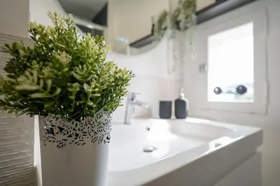 Salle de bains dans l'établissement Le Nid Tourangeau