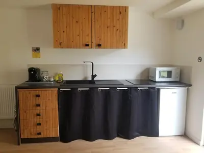 Cuisine ou kitchenette dans l'établissement appartement cosy avec jardin Amboise