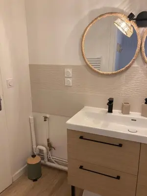 Salle de bains dans l'établissement Le grand nid charmant
