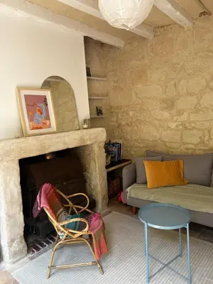 Coin salon dans l'établissement La maison familiale des bords de Loire