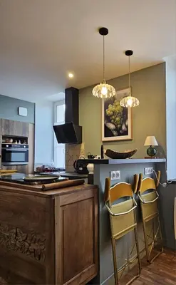 Cuisine ou kitchenette dans l'établissement Le gîte de Pierrot