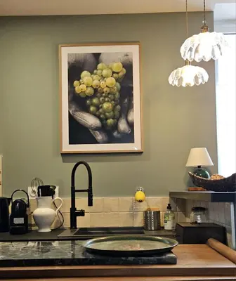 Cuisine ou kitchenette dans l'établissement Le gîte de Pierrot