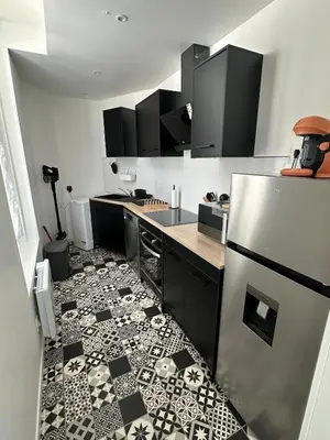 Cuisine ou kitchenette dans l'établissement Maison de Village