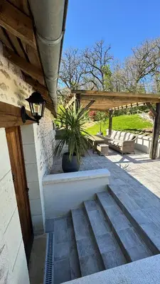 Balcon ou terrasse dans l'établissement Gîte entier - Alleu des Bois
