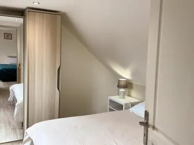 Un ou plusieurs lits dans un hébergement de l'établissement Charmant gîte à Chailles près de Blois avec jardin et WIFI - FR-1-491-468