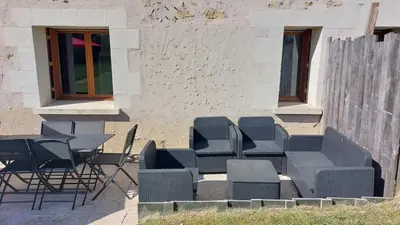 Coin salon dans l'établissement Gîte familial proche d'Amboise
