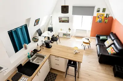 Télévision ou salle de divertissement dans l'établissement Mirabeau Sous Les Toits - Tours
