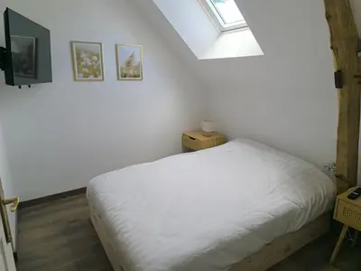 Télévision ou salle de divertissement dans l'établissement Gîtes les Bon' aparte