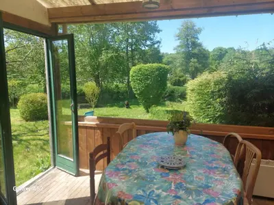 Jardin de l'établissement Maison rustique à la campagne