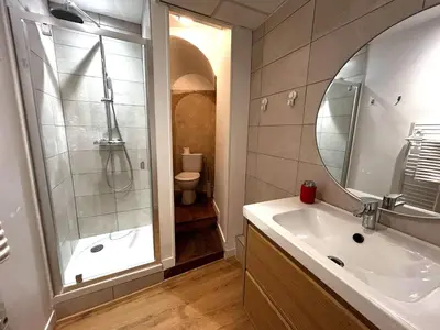 Salle de bains dans l'établissement La Suite Saint-Martin
