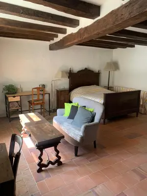 Coin salon dans l'établissement Maison de charme