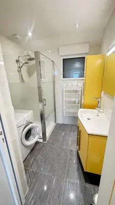 Salle de bains dans l'établissement Gîte Le Boulerot