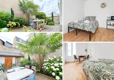 Jardin de l'établissement Studio lumineux avec jardin commun à Tours