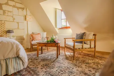 Coin salon dans l'établissement Manoir saint Eusèbe