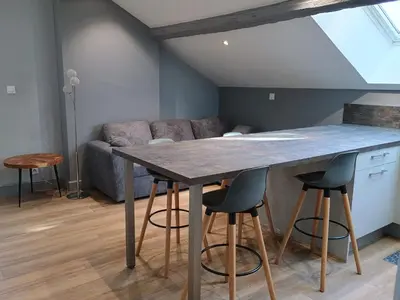 Coin salon dans l'établissement Appartement de charme à Amboise face à la Loire