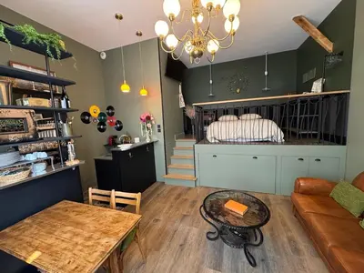 Cuisine ou kitchenette dans l'établissement Le petit Berthelot au cœur de Tours