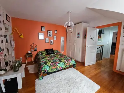 Cuisine ou kitchenette dans l'établissement Chambre familiale chez l'habitant